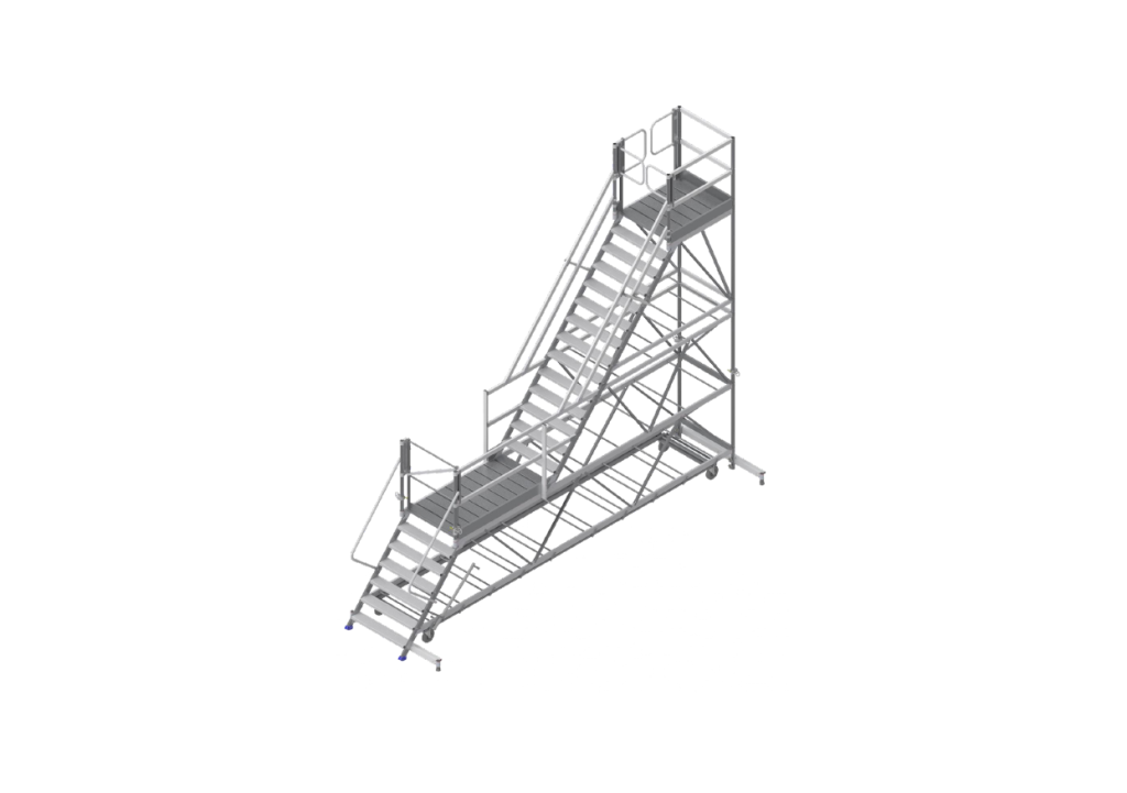 Escalier modulable double palier d'accès Ultralu 